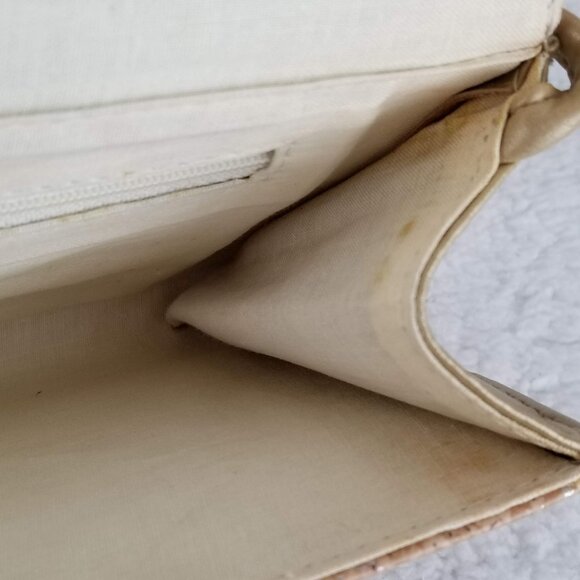 Vintage Cork Envelope Clutch Purse 10inx6in Womens《330》P - Picture 9 of 9